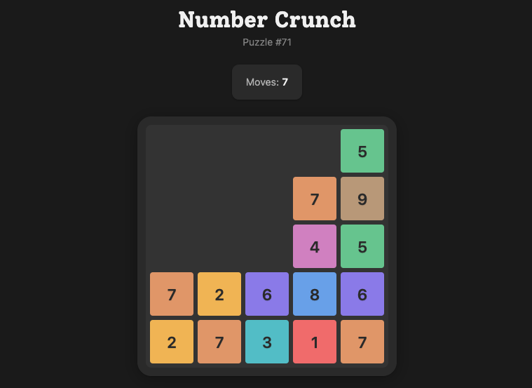 Screenshot of Number Crunch