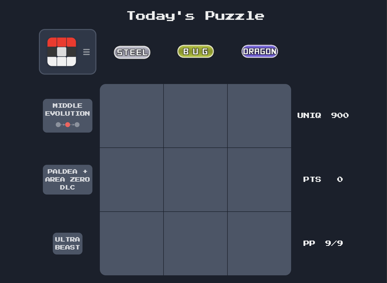 Screenshot of Pokedoku
