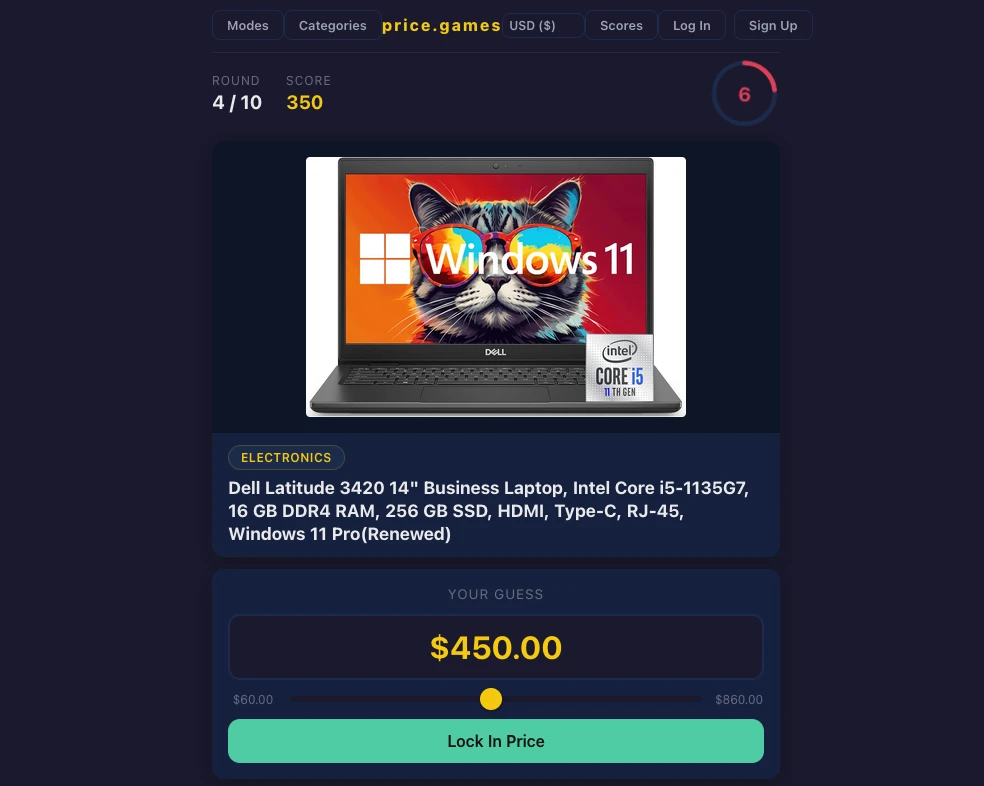 Screenshot of Price Games