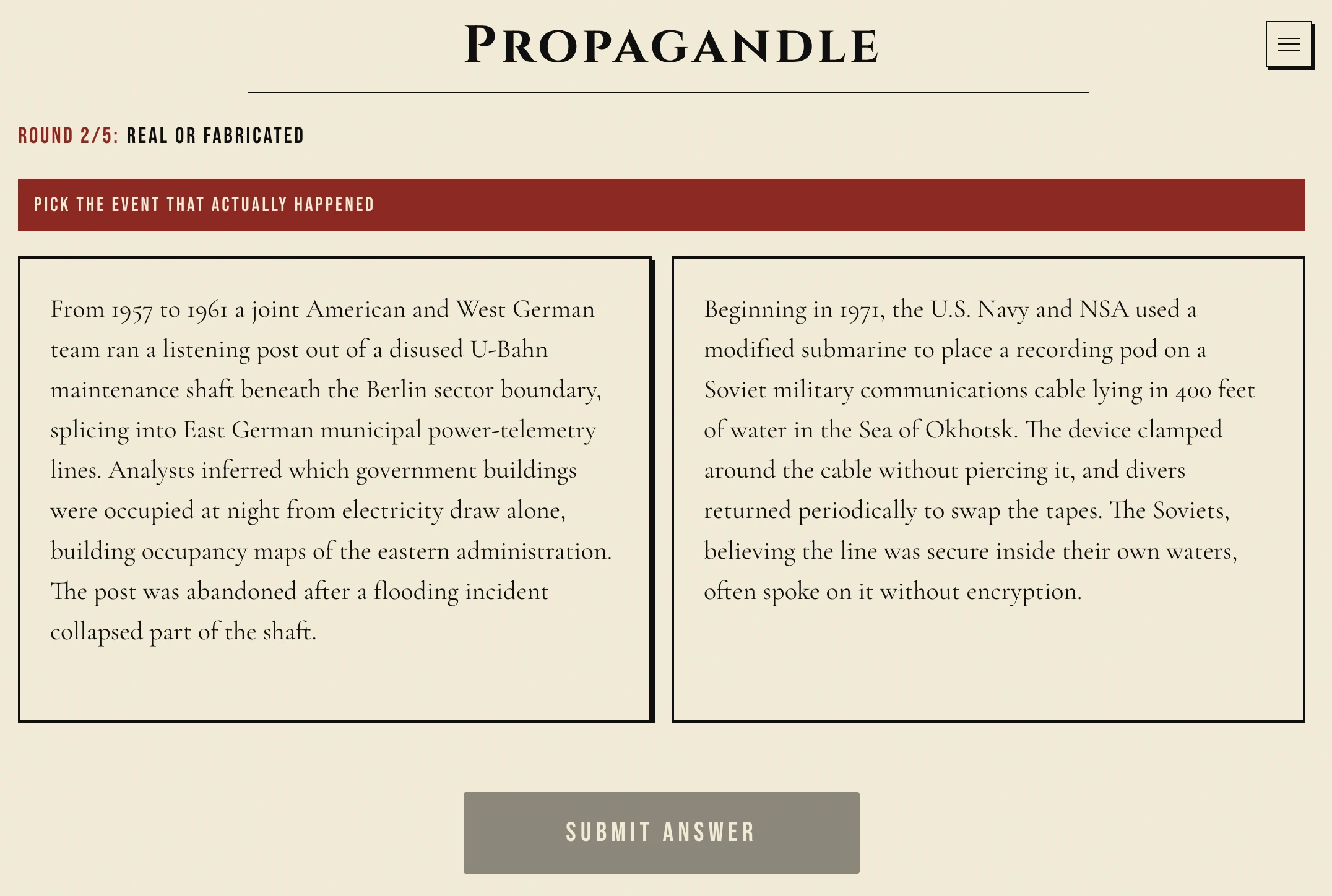 Screenshot of Propagandle