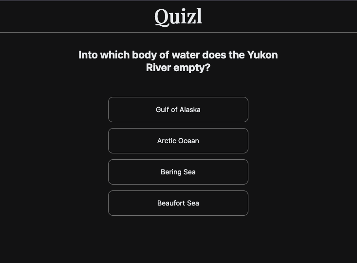 Screenshot of Quizl