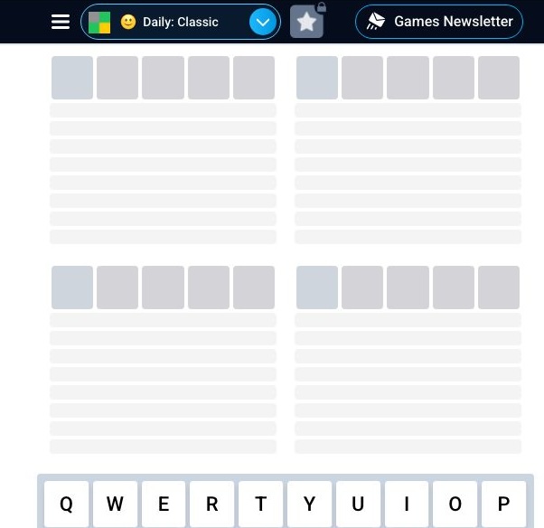 Screenshot of Quordle
