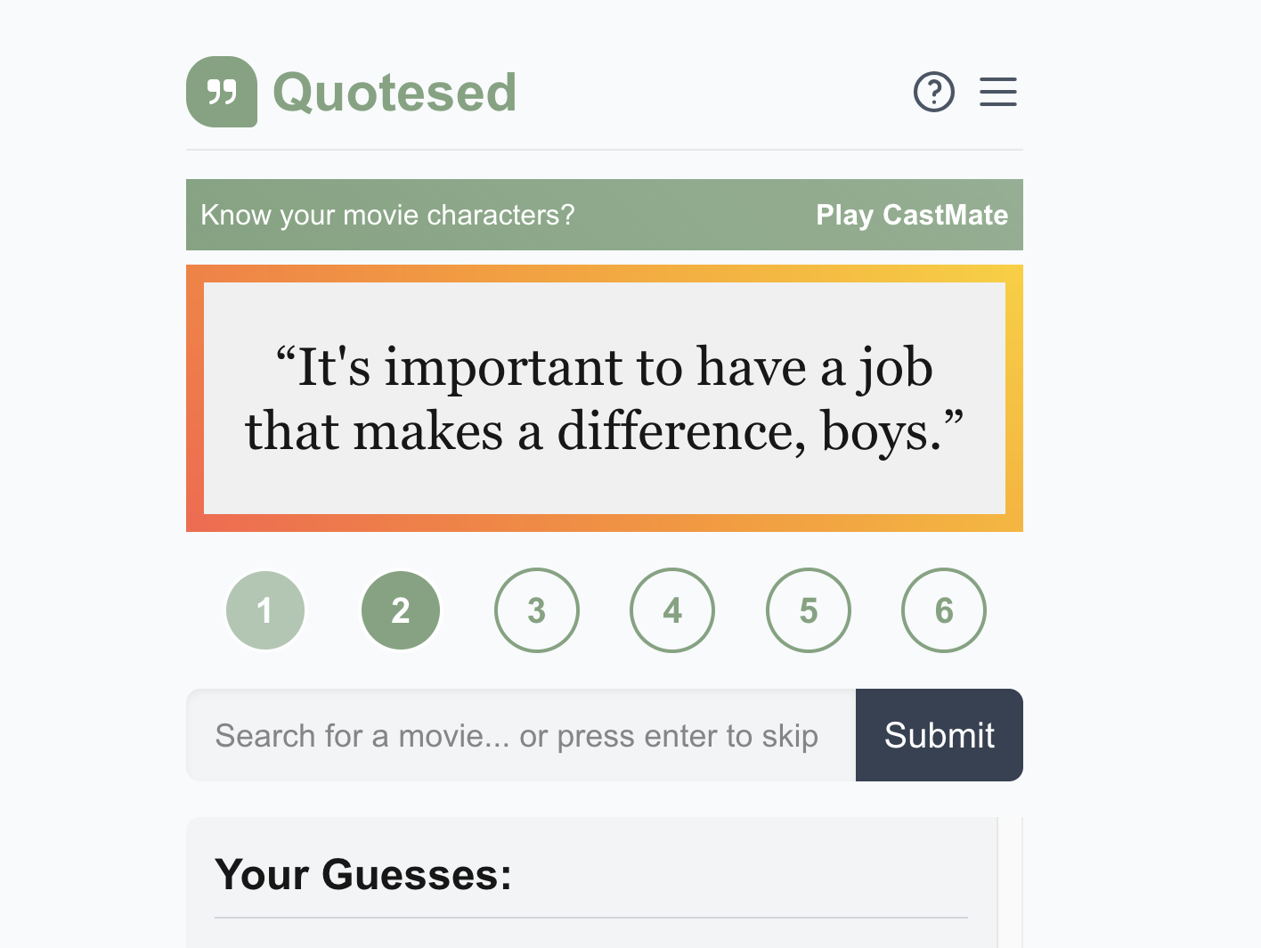 Screenshot of Quotesed