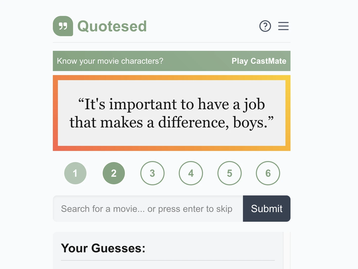 Screenshot of Quotesed