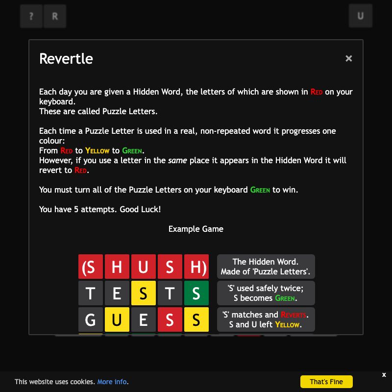 Screenshot of Revertle