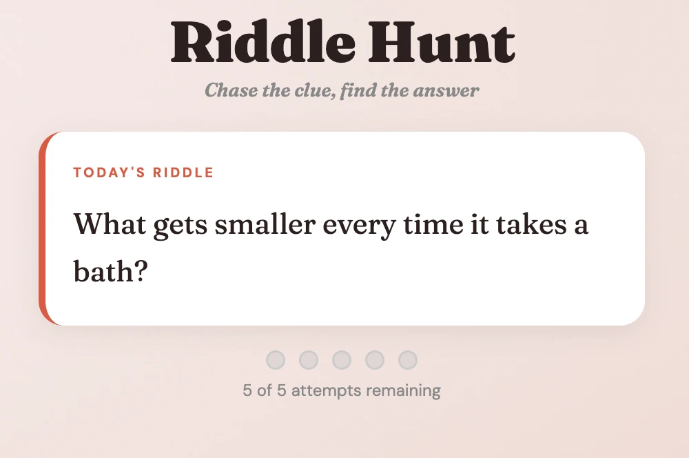Screenshot of Riddle Hunt