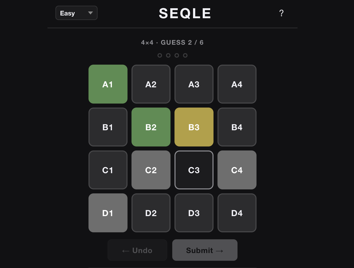 Screenshot of Seqle
