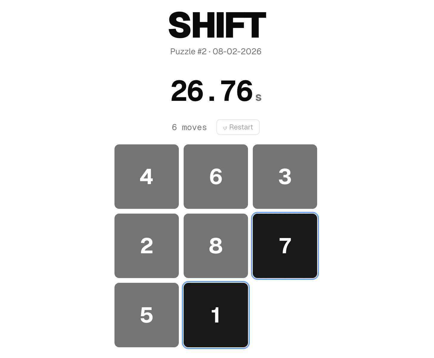 Screenshot of SHIFT
