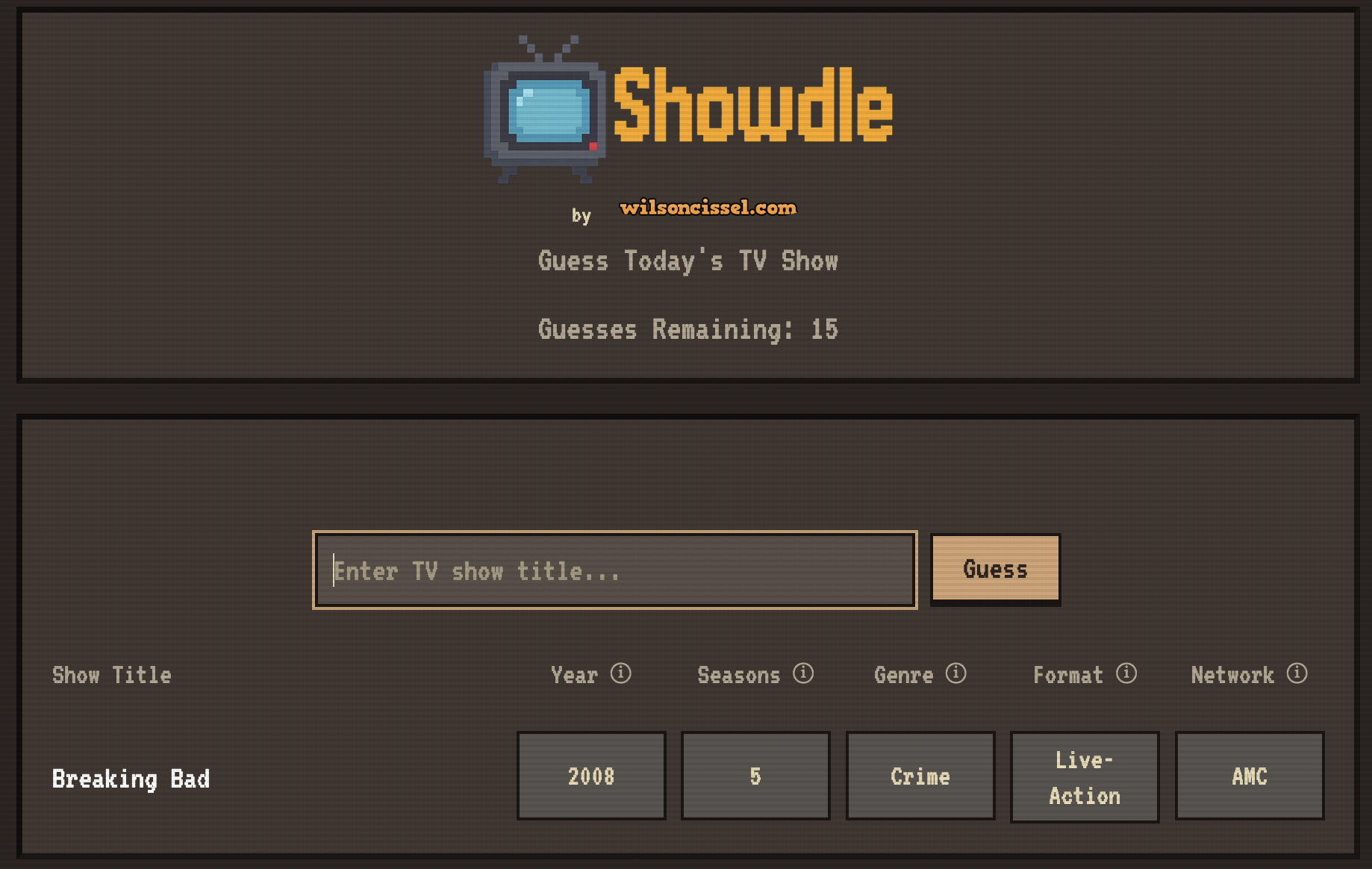 Screenshot of Showdle