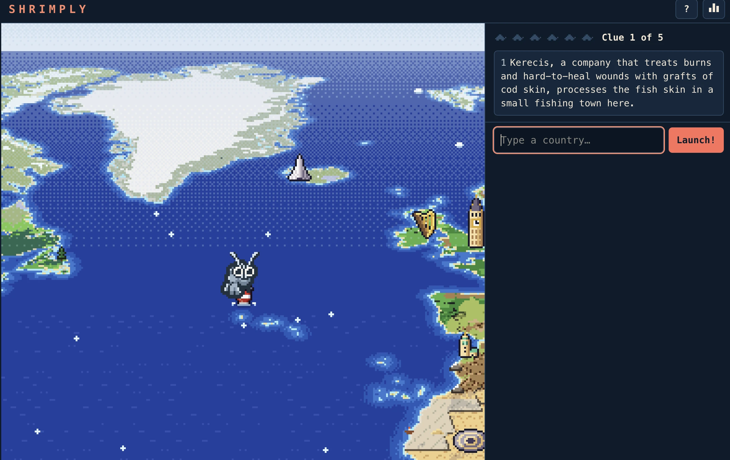 Screenshot of Shrimply