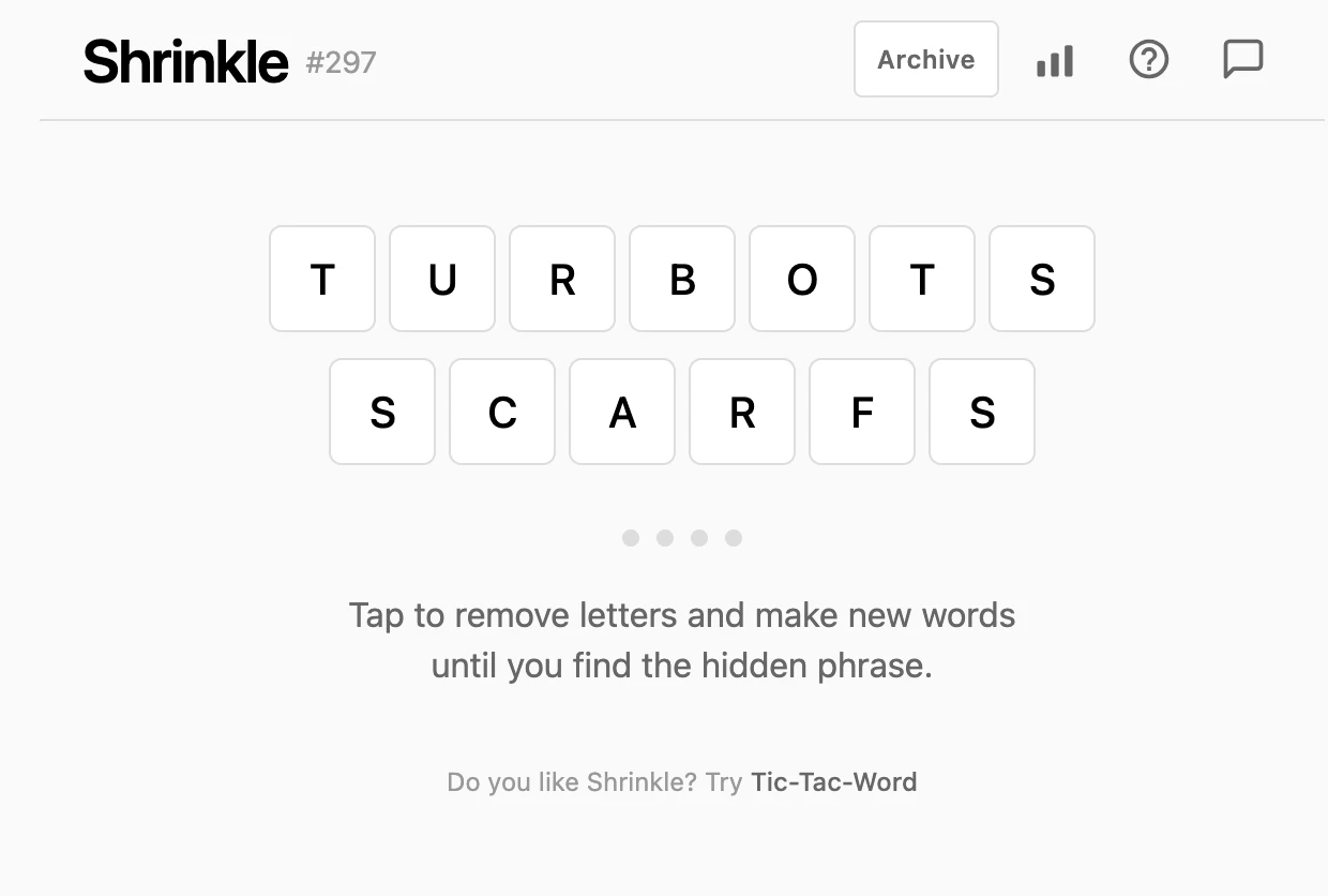 Screenshot of Shrinkle