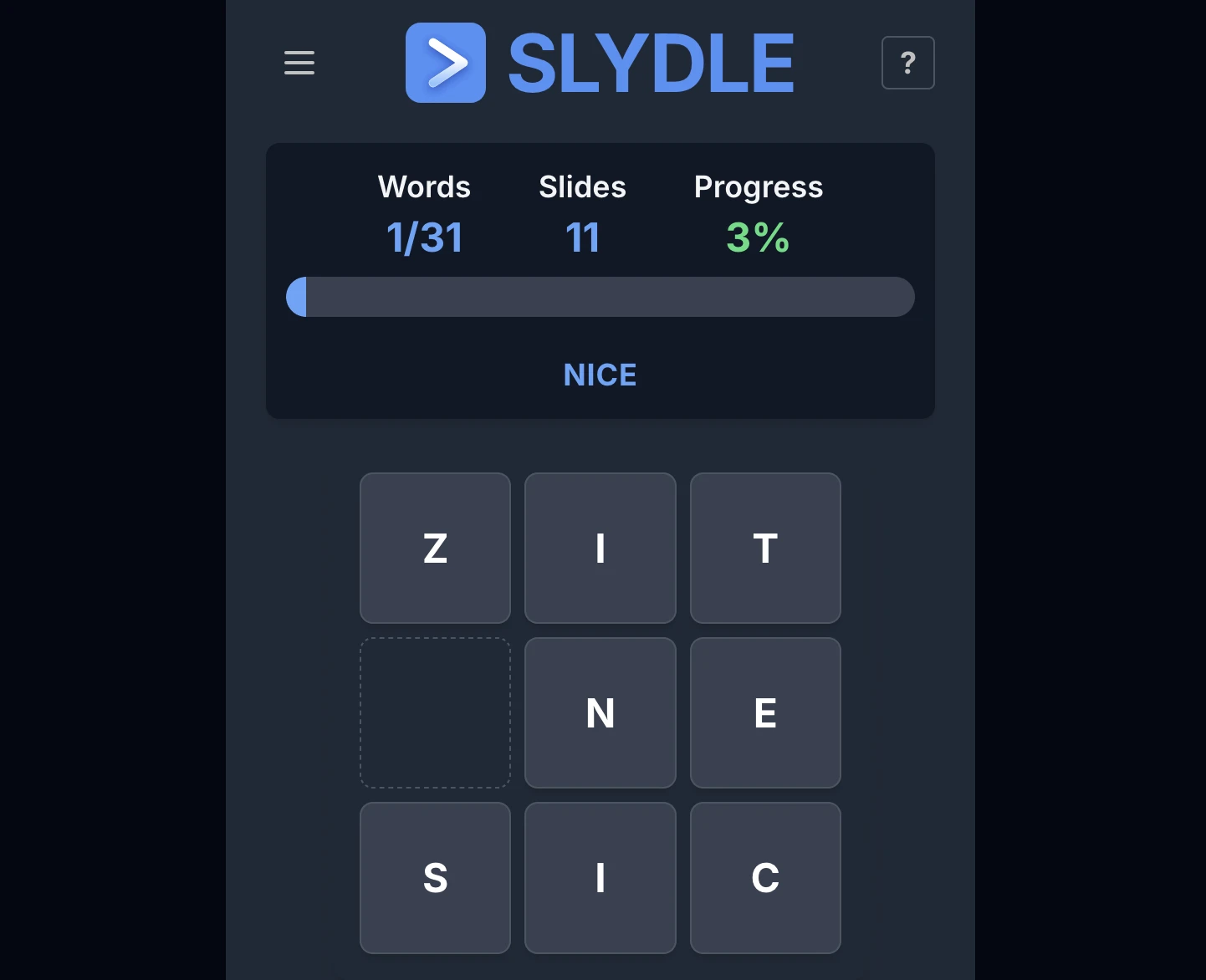 Screenshot of Slydle