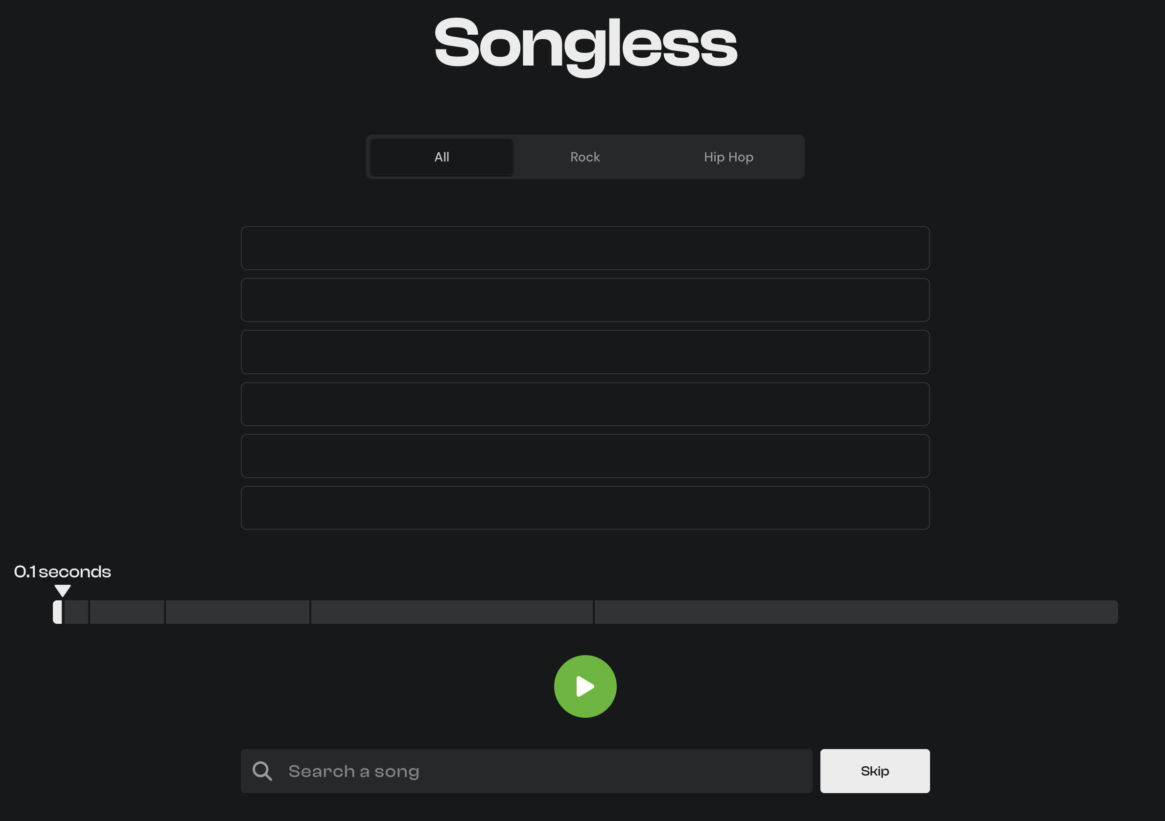 Screenshot of Songless