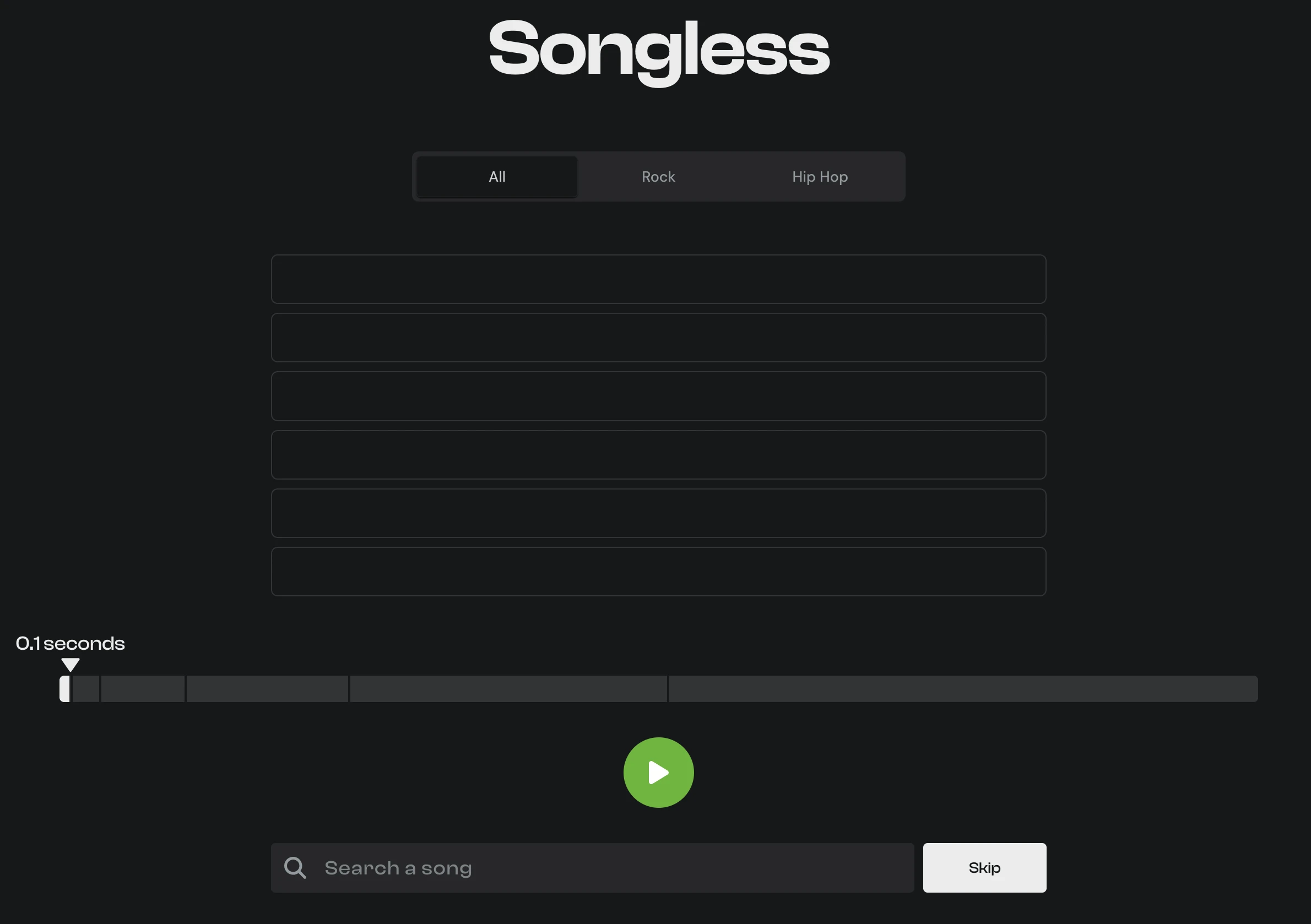 Screenshot of Songless