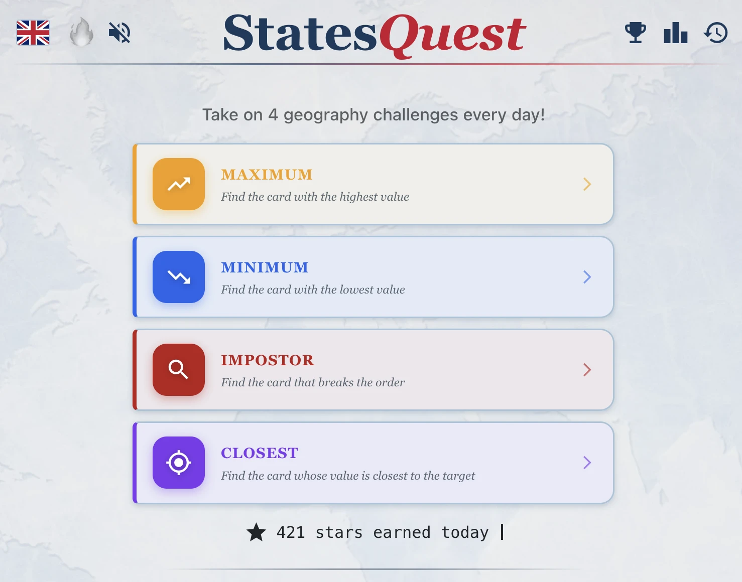 Screenshot of StatesQuest