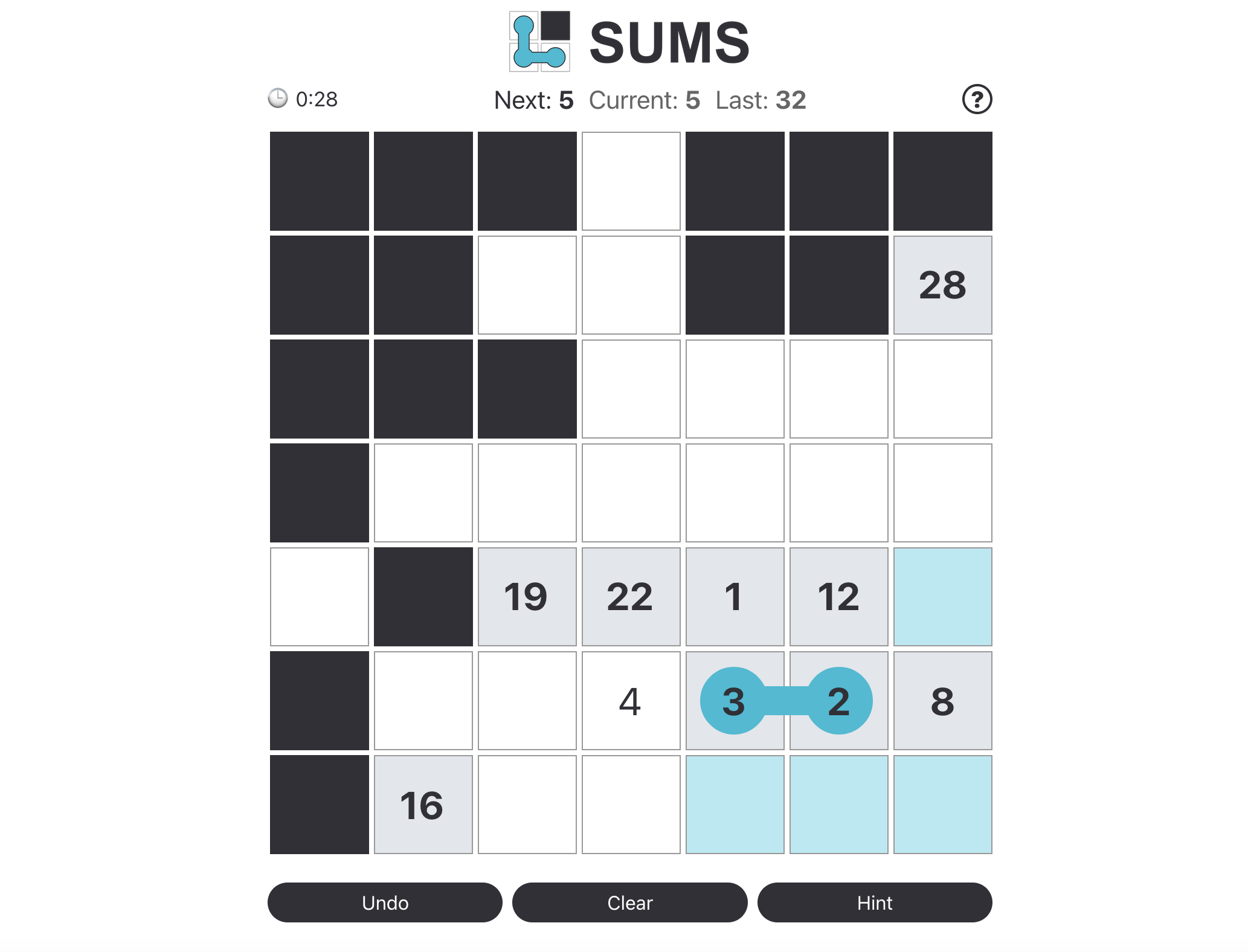 Screenshot of Sums