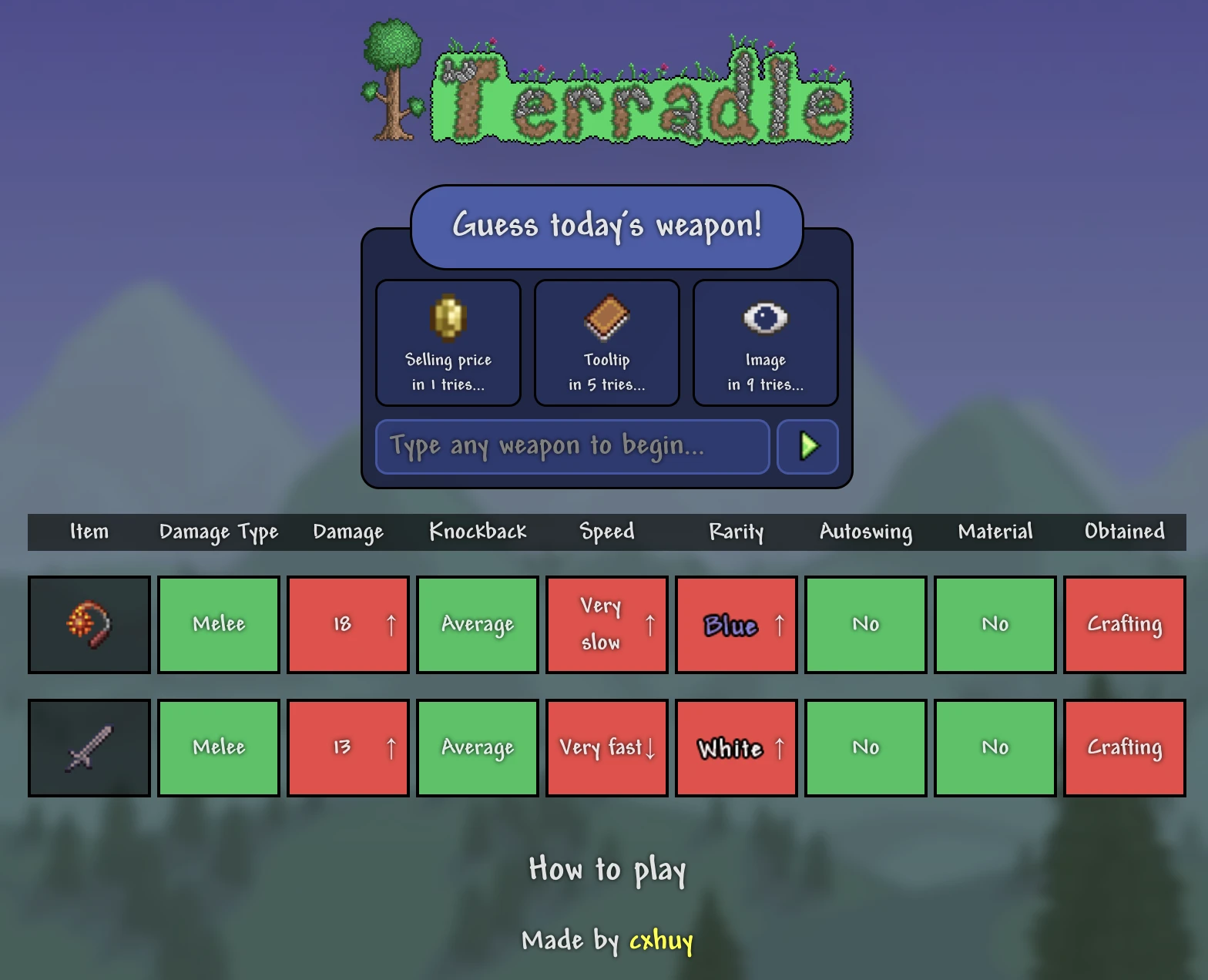 Screenshot of Terradle