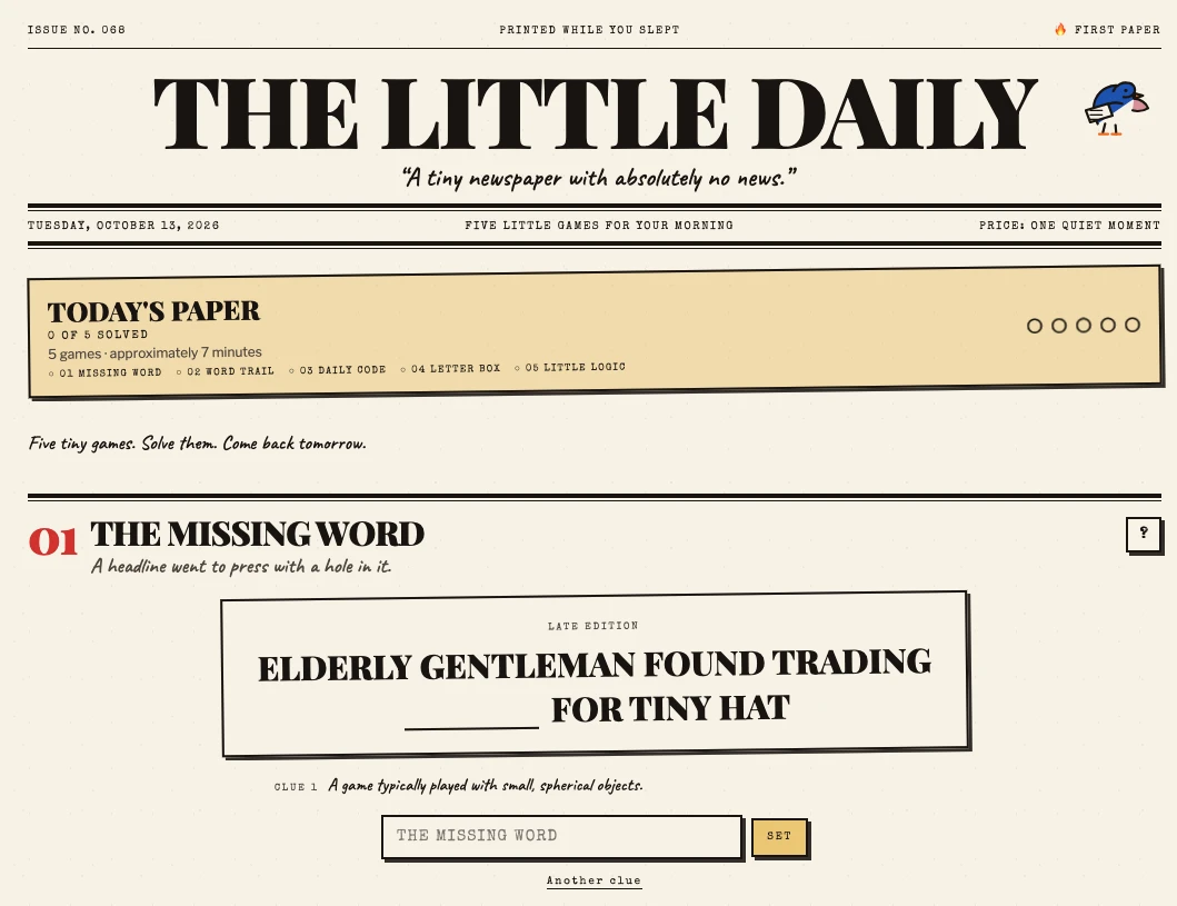 Screenshot of The Little Daily