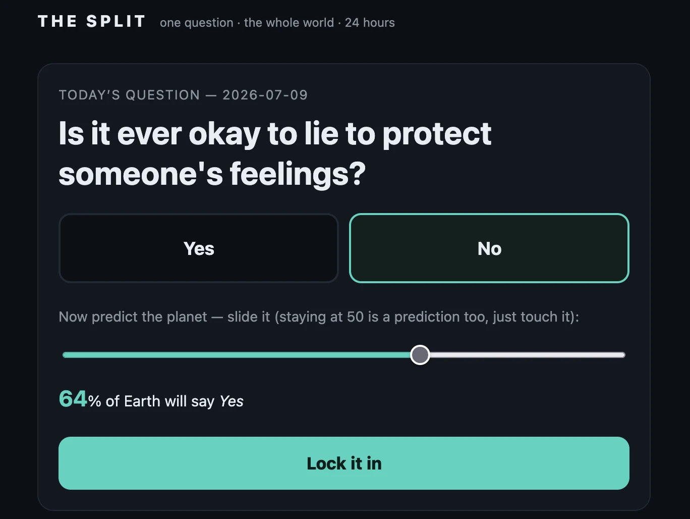 Screenshot of THE SPLIT