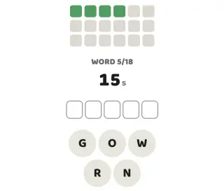 Screenshot of 18 Words