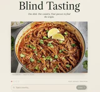 Screenshot of Blind Tasting