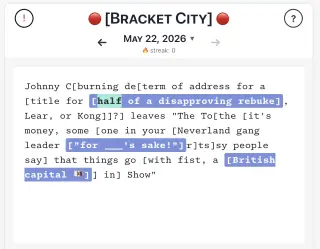 Screenshot of Bracket City
