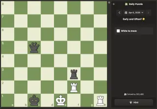 Screenshot of Chess.com Daily