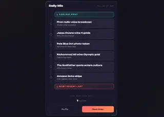 Screenshot of ChronoTrivia