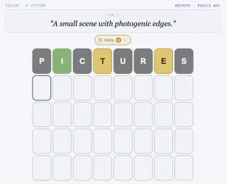 Screenshot of Cluword