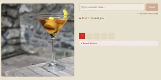 Screenshot of CocktailGuessr