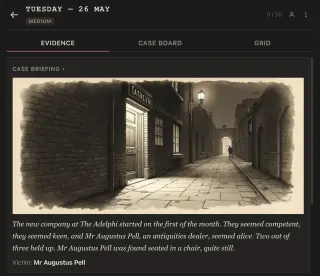 Screenshot of Daily Murder