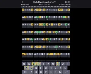 Screenshot of Duotrigordle
