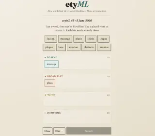 Screenshot of etyML