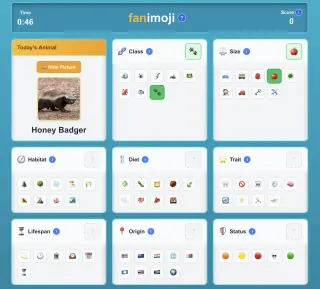 Screenshot of fanimoji
