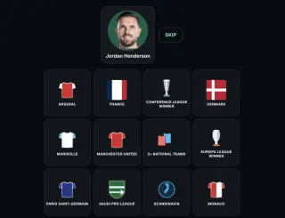 Screenshot of Football Bingo