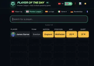 Screenshot of Player of the Day