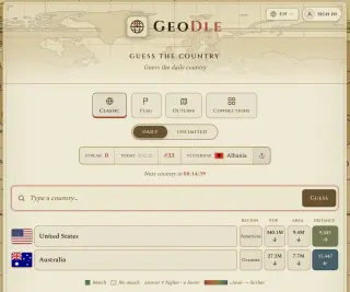 Screenshot of Geodle