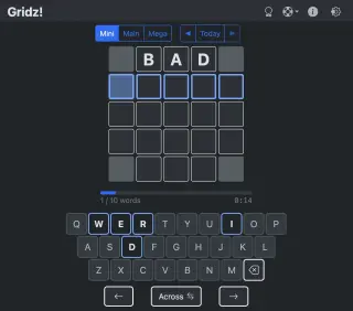 Screenshot of Gridz