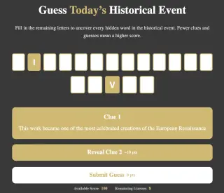 Screenshot of HistoryGuesso
