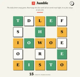 Screenshot of Jumble