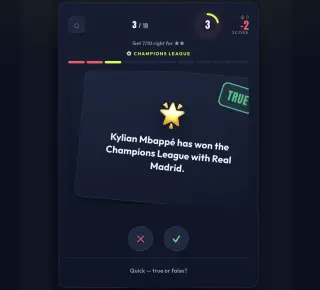 Screenshot of Kickoff Trivia
