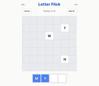 Screenshot of Letter Flick
