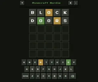 Screenshot of Minecraft Wordle