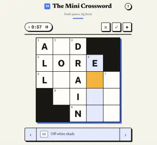 Screenshot of Mini Crossword