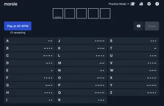 Screenshot of Morsle