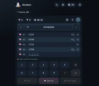 Screenshot of Numbun