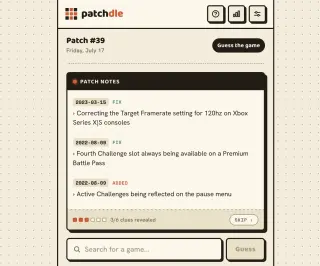 Screenshot of Patchdle