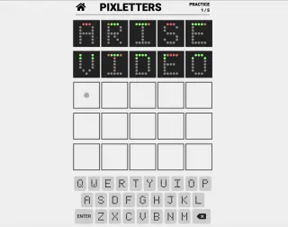 Screenshot of Pixletters