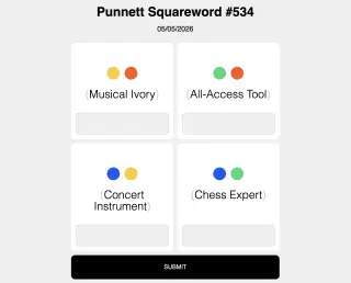 Screenshot of Punnett Squareword