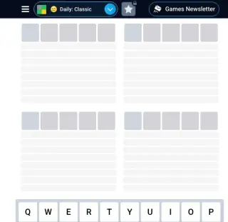 Screenshot of Quordle
